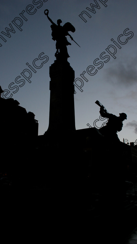 SILHOUETTE WAR MEMORIAL 2 copy 
 War Memorial, The Diamond Derry. (Photo - Tom Heaney, nwpresspics) 
 Keywords: Derry
War Memorial