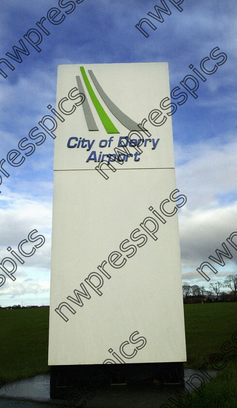 CITY OF DERRY AIRPORT SIGN - 2 
 Sign for City of Derry Airport. (Photo - Tom Heaney, nwpresspics) 
 Keywords: Airport
Derry