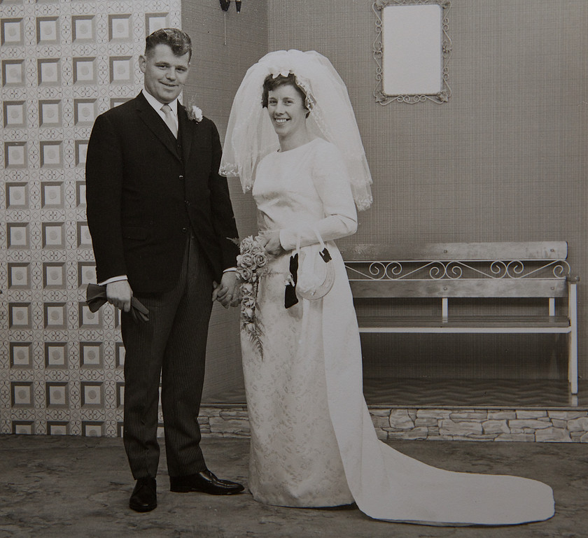 IMG 6086 
 Andy and Sadie Walker pictured on their wedding day 50 years ago.