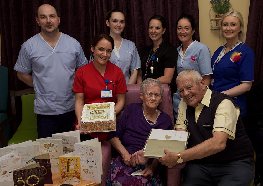 IMG 6079 
 Andy and Sadie Walker with care staff, from right, Niall Doody, Michael McLaughlin, Michaela Brogan, Emma Wilson, Sinead Donaghey and Mary Bradley.